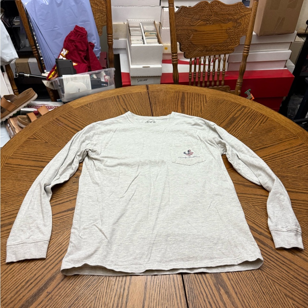 Rowdy Gentleman Reagan/Bush Men's Heather Gray Long Sleeve Tee